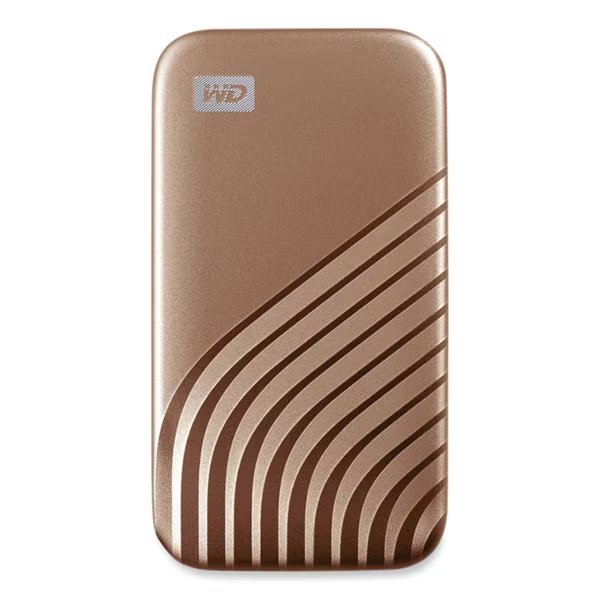MY PASSPORT External Solid State Drive, 2 TB, USB 3.2, Gold, Wd, Mfr#: WDBAGF0020BGD